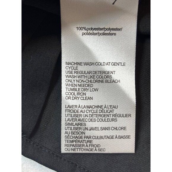 Halston Womens Black Button-Up Blouse L - - Picture 14 of 15